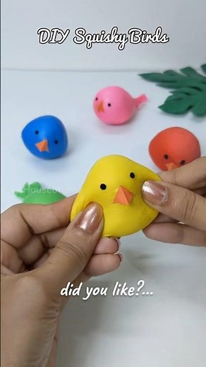 🐥 Squishy Bird from a Balloon?! 🎈 Easy & Adorable DIY Toy #Shorts