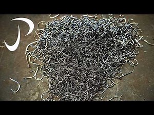 Forging a Fish Hook Damascus Knife