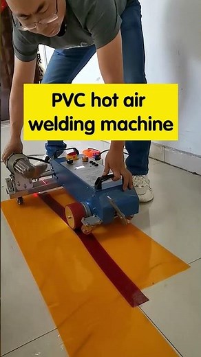 PVC hot air welding machine test