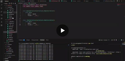 Token-Based Queue Management System with React Django | Abhishek s posted on the topic | LinkedIn