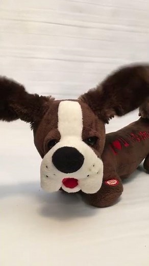 Dan Dee Singing Ears Flapping Dachshund Plush Dog Sings Do U Love Me Animated Toy
