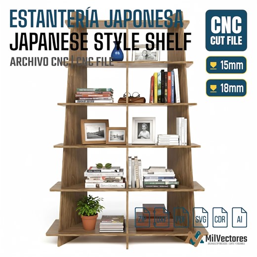 Interlocking Shelf CNC Plans | Modular Display Unit | Flat-pack Bookshelf DXF SVG | Router Cnc Design | Digital Download - Etsy