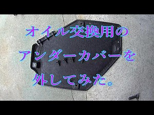 オイル交換用のアンダーカバーを外して見た。