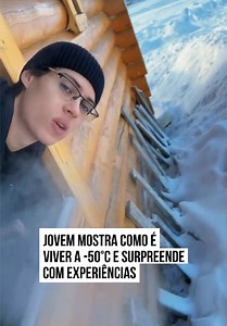 🥶❄️ FRIO EXTREMO Matheus Euzebio compartilhou uma experiência impressionante diretamente de #Oymyakon, na #Sibéria, local conhecido por registrar algumas das #temperaturas mais baixas do planeta. Em um vídeo nas redes sociais, Matheus mostrou como o frio extremo transforma situações comuns em fenômenos curiosos.Entre as demonstrações, uma banana congelou apenas com a temperatura do ambiente, o vapor da respiração virou cristais de gelo em poucos segundos e até água quente congelou ao ser lançad