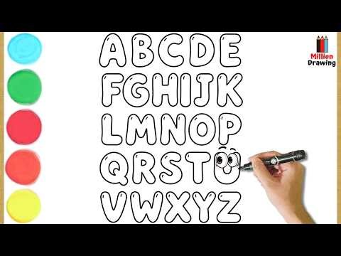 ABCDEFGHIJKLMNOPQRSTUVWXYZ, ABC Alphabet Letter Coloring & Drawing for Kids! 🎨 #766