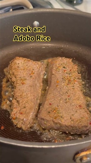 Steak & Adobo Rice Combo 🤤🥩🍚 | Easy Filipino Food #Shorts #filipinovlogger