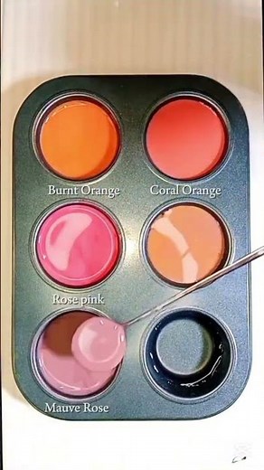 From Burnt Orange To Rose Pink To Mauve /The Most Romantic Gradient Ever💕✨#colormixing