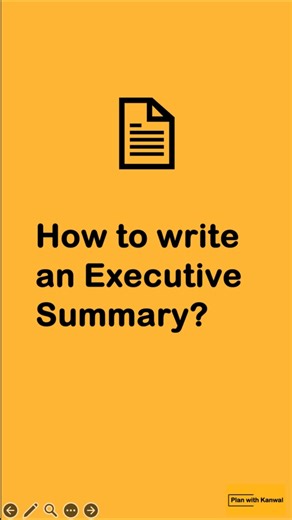How to write an executive summary? #businessplan