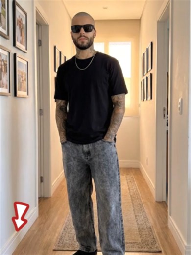 Calça Balão Jeans Masculina Todos Solto Zíper Bolso Botão #calça #calçajeans #tiktokshop