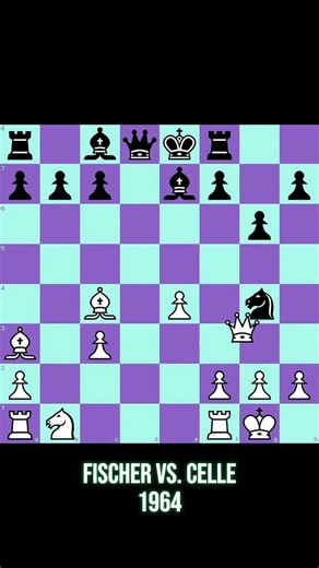 Fischer Destroys Celle | Bishop Sacrifice | Chess