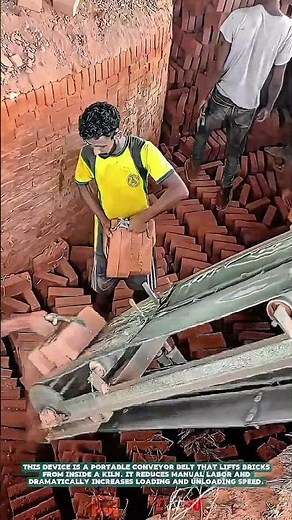Conveyor Innovation Speeds Up Brick Kiln Loading and Unloading #satisfyingjob