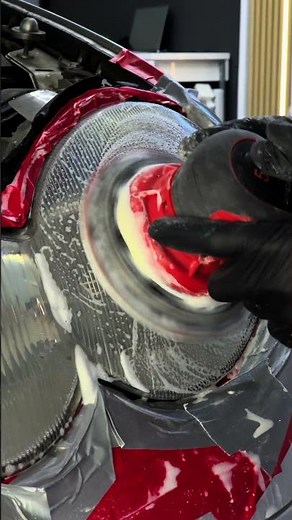 ​🇵🇱 Headlight Sanding & Polishing ASMR | Deep Plastic Restoration | Part 1 🧪 #shorts