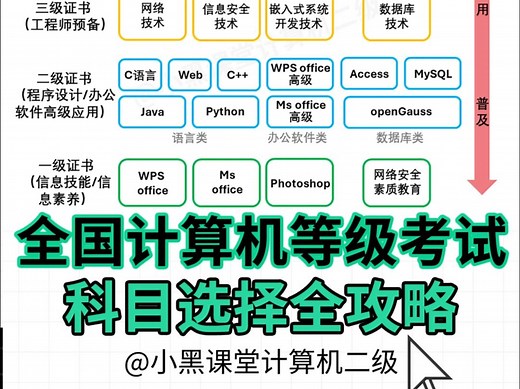 超详细！计算机二级各个科目怎么选择？