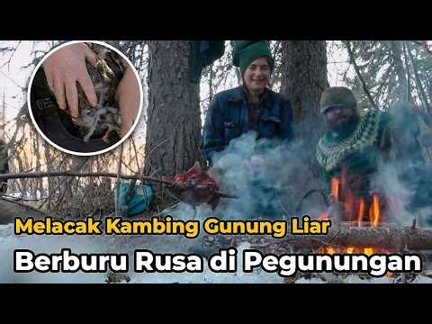 Pria Gunung Tangguh Berburu Rusa Memburu Kambing Memancing Trout Memanggang Ayam - Rimba Survival