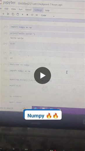 #python #numpy #pandas #studentdeveloper #ai #futureengineer #dronicflash #learningjourney | Ansh Tripathi