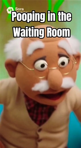 Pooping in the Doctor's Office #funny #ai #comedy #poop #fart #cartoon #humor #doctor #old #aivideo