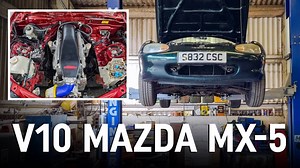 107K views · 1K reactions | The V10 Mazda MX-5 project has reached its next stage, with the Mk2 being readied for its unique engine swap. Mike also takes a trip to Connaught to get an update on the amazing little 2.0-litre V10. Thank you to Turtlewax for sponsoring this video, check out their products for your car here: https://www.turtlewax.com/pages/hybrid-solutions | DRIVETRIBE | Facebook