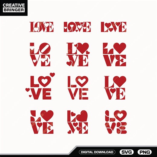 Love SVG PNG, Trendy Valentines Day Graphic, Love Designs for T-shirt, Sticker, Mug and More(digital Download). - Etsy