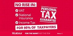 1M views · 5.9K reactions | Just announced: Labour will guarantee no rise in Income Tax for 95% of taxpayers, and no rise in VAT or National Insurance for anyone. Share this: | The Labour Party | Facebook
