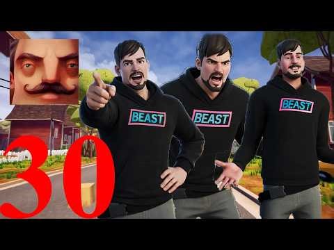 I Made 30 MrBeast in Hello Neighbor History