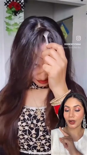 Try this zigzag hair hack using🔥 #ZigzagPartition #HairHack #HairTricks #EasyHairstyle #BeautyHacks