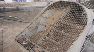 loading of sand into the pneumatic supercharger for semi dry screed