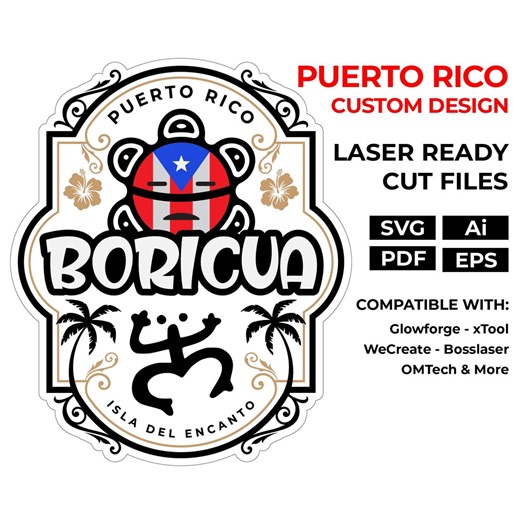 Arte De Pared Puerto Rico Con Símbolos Taínos - Etsy