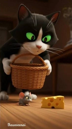 cat is watching the mouse.#short#ai #DreamScreenAI #animation #shorts #cat #viral #love #reels #new