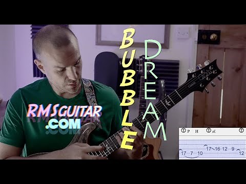 CHON Bubble Dream - Guitar Tutorial & TAB (intro, harmonics & tapping sections)