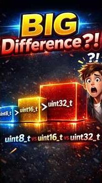 What are uint8_t, uint16_t, uint32_t? 🤔 | C Programming Explained in Hindi #shorts #viral