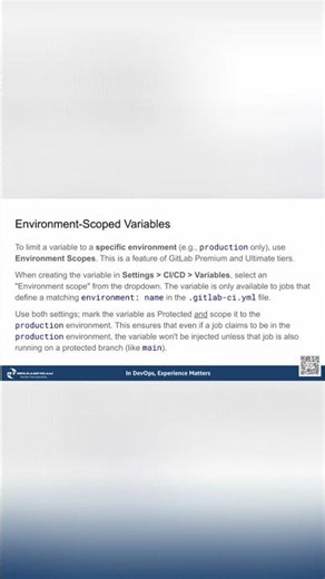 GitLab Scope Variables for Environments #shorts