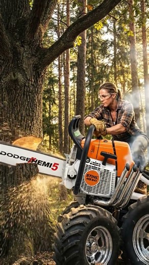 Wait… The Forest Beast Just Woke Up!#epicmachines#stihl #chainsaw#treecutting#viral #heavymachinery