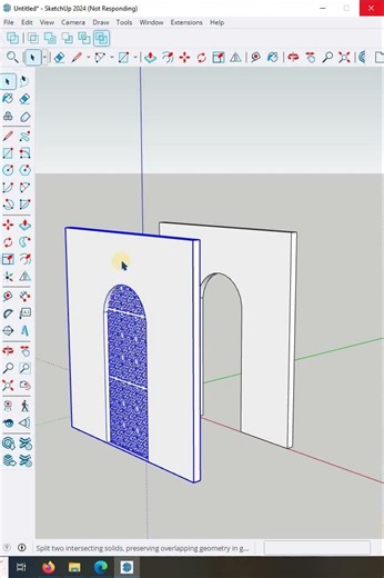 Sketchup pemula. Croping object tanpa plugin aneh 2