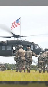 Air Assault Soldiers make it look so easy. Real talk: It's not easy, but it is worth it. Air Assault School starts with an obstacle course, ends with a 12-mile ruck march, and involves a lot of rappelling in between. Watch more at, https://www.youtube.com/@OHARNG | Ohio Army National Guard Recruiting