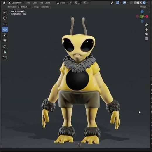Alien Bee Resizable ArtToy -3d printable files