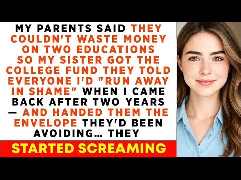 PARENTS Said They Couldn't Waste Money On Two EDUCATIONS. So My SISTER Got The Collage Fund—When..