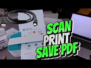How To Scan To Computer with HP Deskjet Printer Using USB Cable, Print, Save Scanned Document!!
