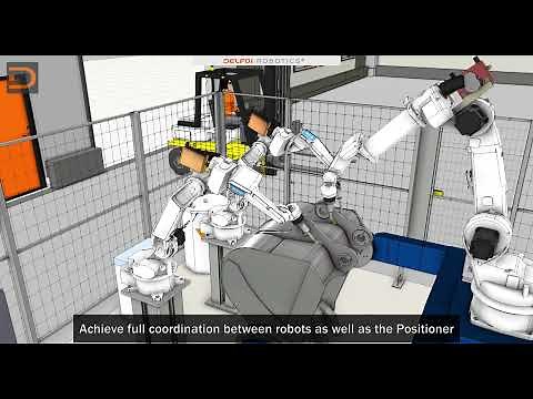 Delfoi ARC - robot offline programming with a multirobot welding cell