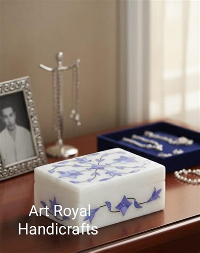 Handmade Stone Inlay Jewelry Box | Floral Keepsake Storage - Etsy Australia