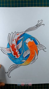 Cómo dibujar un Pez Koi 👩‍🎨👨‍🎨 | Cornspiration