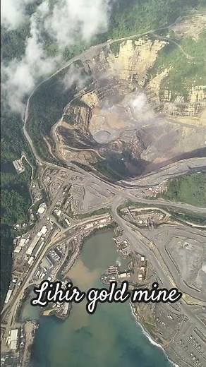 Floating above the Lihir gold mine.