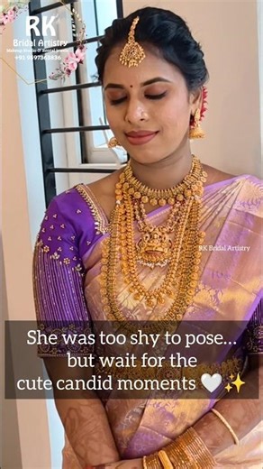 Shy Bride from 📍 Peraiyur ,Mannargudi 👰‍♀️ | Cute Candid Bridal Moments 🤍✨ #muhurtham #bridalmakeup