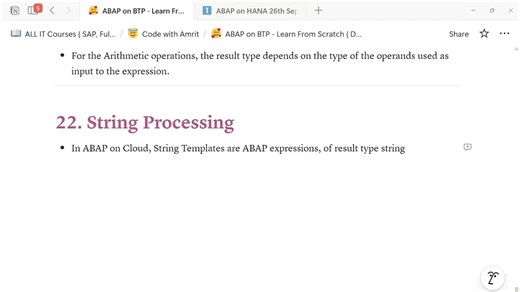 22. String Processing, Pipe Operator, String Concatenation, String Expressions