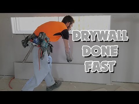 Drywall Construction Workers Sheet Room in Minutes