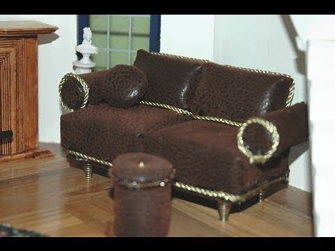 Sofa. How to Make a Miniature Sofa 1:12 Dollhouse by Garden of Imagination GOI