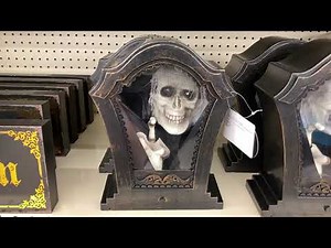 Animated Tombstone Tapping Skeleton | Gemmy Halloween 2020