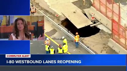 I-80 westbound lanes in Wharton, New Jersey reopen ahead of schedule amid sinkhole repairs