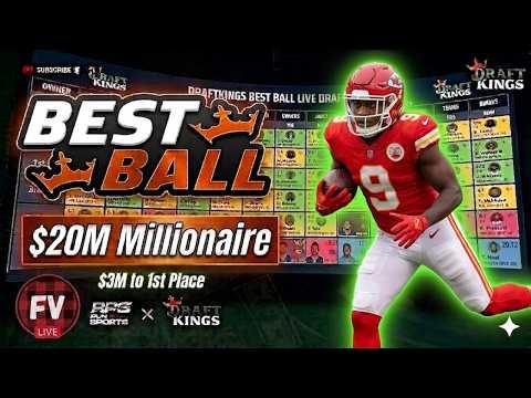 NFL DraftKings Best Ball (3M To 1st) | Live Draft: With Neil Orfield