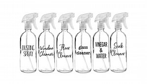 Personalized Glass Spray Bottle: Cleaning Solution, Custom Label - Etsy