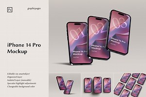 iPhone 14 Pro Mockup, an iPhone Mockup by graphicpages